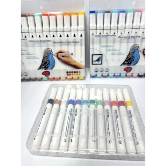 3 Packs Double Tip Water-Based Markers 12 Colors Each Art Craft Drawing - Picture 4 of 7